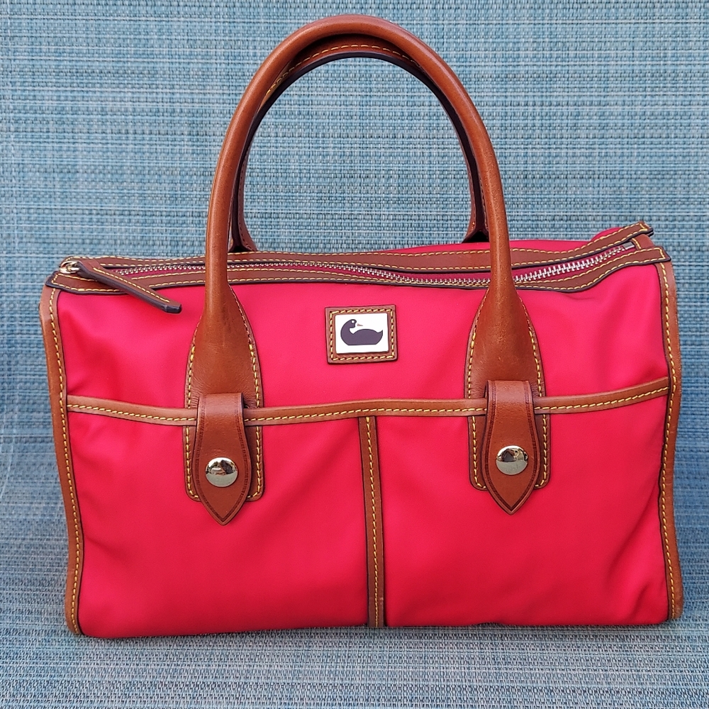 Dooney & Bourke Red Wayfarer Satchel Nylon